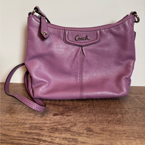 Coach Ashley Violet Small Leather Shoulder Bag - Picture 1 of 7